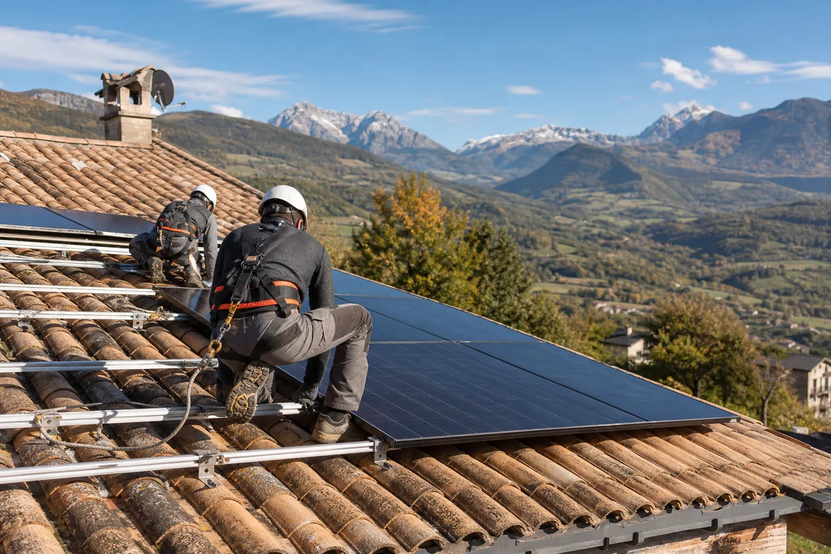 Installation de panneaux photovoltaïques